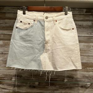 Two tone Levi’s Denim Mini Skirt
